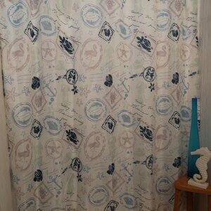 Caribbean Joe Island Supply Co. Seashore Print Shower Curtain